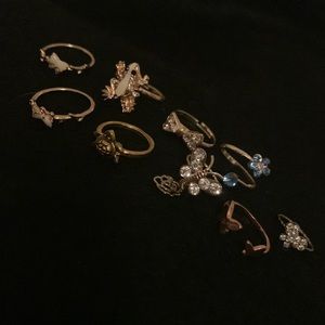 NEW Little Girl Girls Kids Baby Girl Rings Gold-toned ring lot children jewelry